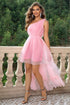one-shoulder-sleeveless-high-low-dress Sophia's Trends - Sophia's Style-Blush Pink-M